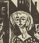Ernst Ludwig Kirchner. The Yards Invited Us... (Die Höfe luden uns ein...) (headpiece, page 42) from Umbra vitae (Shadow of Life). 1924