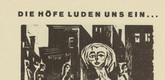 Ernst Ludwig Kirchner. The Yards Invited Us... (Die Höfe luden uns ein...) (headpiece, page 42) from Umbra vitae (Shadow of Life). 1924