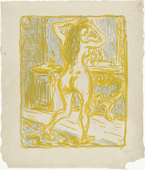Ernst Ludwig Kirchner. Girl Before a Mirror (Mädchen vor Spiegel). (1907)
