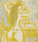 Ernst Ludwig Kirchner. Girl Before a Mirror (Mädchen vor Spiegel). (1907)