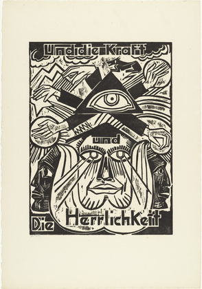 Max Pechstein. And the power / and / the glory (Und die Kraft / und / die Herrlichkeit) from The Lord's Prayer (Das Vater Unser). 1921