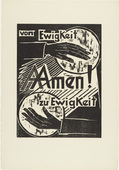 Max Pechstein. For ever / and ever / Amen (Von Ewigkeit / zu Ewigkeit / Amen) from The Lord's Prayer (Das Vater Unser). 1921