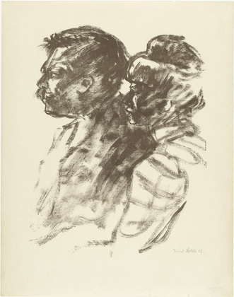 Emil Nolde. Man and Woman, in Profile (Mann und Frau, Profil). 1907