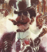 George Grosz. Man About Town (plate facing page 31) from The Voice of the City and Other Stories. 1935 (drawings executed 1933/34)