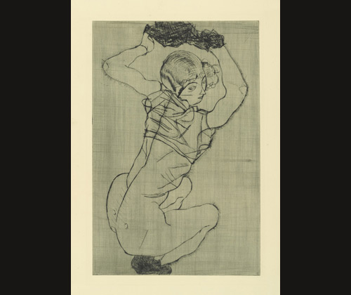<i>Squatting Woman</i> from <i>The Graphic Work of Egon Schiele</i>