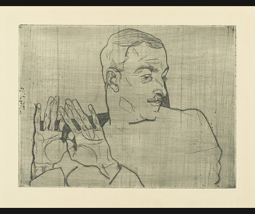 <i>Portrait of Arthur Roessler</i> from <i>The Graphic Work of Egon Schiele</i>