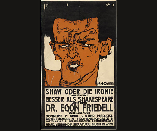 <i>Shaw or the Irony</i> (Poster for a Lecture by Egon Friedell)