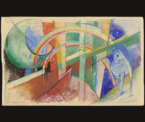 <i>Blue Horse with Rainbow</i>