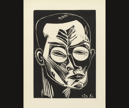 <i>Self-Portrait</i> (plate 24) from the illustrated book <i>Deutsche Graphiker der Gegenwart (German Printmakers of Our Time)</i>