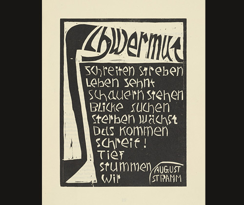 <i>Melancholia</i> from the periodical <i>Kündung</i>, vol. 1, no. 2 (February 1921)