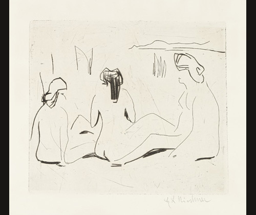 <i>Three Bathers at the Moritzburg Lakes</i> from <i>Brücke 1910</i>