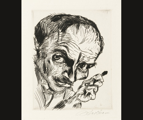 <i>Self-Portrait with Burin</i>