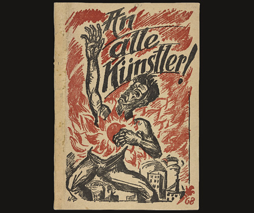 Title page from the pamphlet <i>An alle Künstler! (To All Artists!)</i>