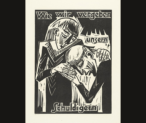 <i>As we forgive / our / debtors</i> from <i>The Lord's Prayer</i>