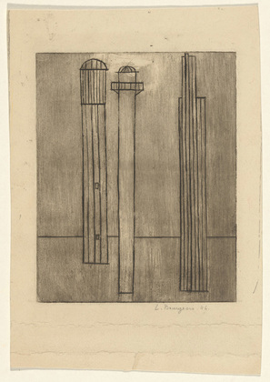 Louise Bourgeois. Plate 3 of 9, from the illustrated book, He Disappeared into Complete Silence, first edition (Example 13). 1947