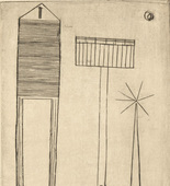 Louise Bourgeois. Plate 4 of 9, from the illustrated book, He Disappeared into Complete Silence, first edition (Example 13). 1947