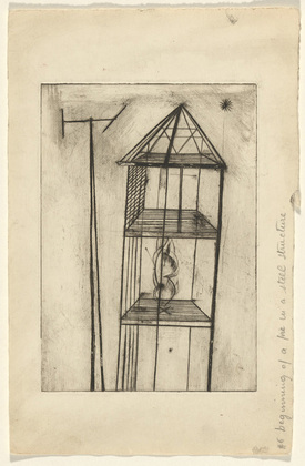 Louise Bourgeois. Plate 6 of 9, from the illustrated book, He Disappeared into Complete Silence, first edition (Example 13). 1947