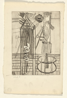 Louise Bourgeois. Plate 8 of 9, from the illustrated book, He Disappeared into Complete Silence, first edition (Example 13). 1947