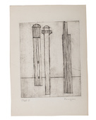 Louise Bourgeois. Plate 3 of 9, from the illustrated book, He Disappeared into Complete Silence, first edition (Example 14). 1947
