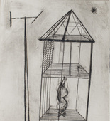 Louise Bourgeois. Plate 4 of 9, from the illustrated book, He Disappeared into Complete Silence, first edition (Example 14). 1947