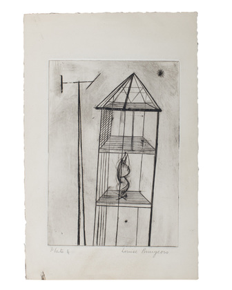Louise Bourgeois. Plate 4 of 9, from the illustrated book, He Disappeared into Complete Silence, first edition (Example 14). 1947