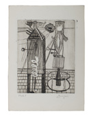 Louise Bourgeois. Plate 7 of 9, from the illustrated book, He Disappeared into Complete Silence, first edition (Example 14). 1947