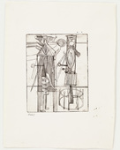 Louise Bourgeois. Plate 7 of 9, from the illustrated book, He Disappeared into Complete Silence, first edition (Example 15). 1947