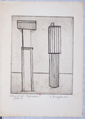 Louise Bourgeois. Plate 2 of 9, from the illustrated book, He Disappeared into Complete Silence, first edition (Example 16). 1947