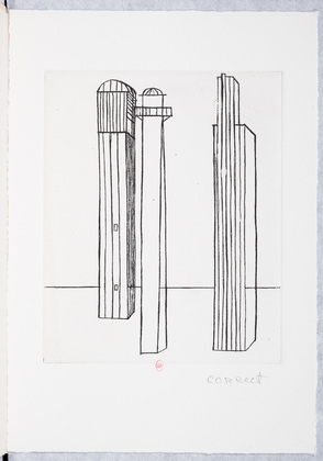 Louise Bourgeois. Plate 3 of 9, from the illustrated book, He Disappeared into Complete Silence, first edition (Example 16). 1984, after a 1947 impression