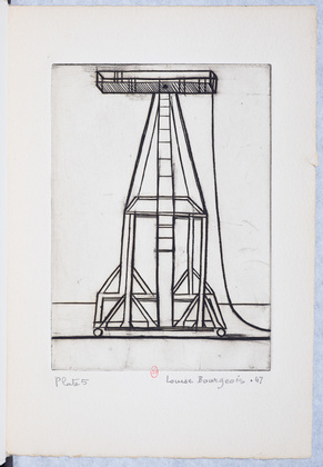 Louise Bourgeois. Plate 5 of 9, from the illustrated book, He Disappeared into Complete Silence, first edition (Example 16). 1947
