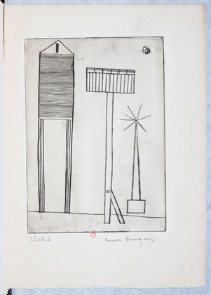Louise Bourgeois. Plate 6 of 9, from the illustrated book, He Disappeared into Complete Silence, first edition (Example 16). 1947