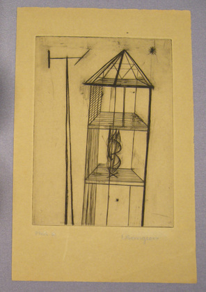 Louise Bourgeois. Plate 6 of 9, from the illustrated book, He Disappeared into Complete Silence, first edition (Example 17). 1947