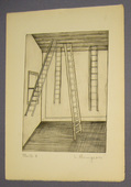Louise Bourgeois. Plate 8 of 9, from the illustrated book, He Disappeared into Complete Silence, first edition (Example 17). 1947