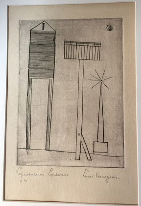Louise Bourgeois. Plate 6 of 9, from the illustrated book, He Disappeared into Complete Silence, first edition (Example 18). 1947