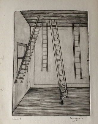 Louise Bourgeois. Plate 8 of 9, from the illustrated book, He Disappeared into Complete Silence, first edition (Example 18). 1947