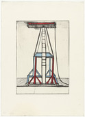 Louise Bourgeois. Plate 5 of 11, from the illustrated book, He Disappeared into Complete Silence, second edition. 1995