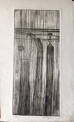 Louise Bourgeois. Plate 9 of 9, from the illustrated book, He Disappeared into Complete Silence, first edition (Example 18). 1947