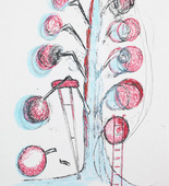 Louise Bourgeois. Untitled (Study for plate 9 of 9, from the portfolio, Topiary: The Art of Improving Nature). 1998