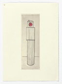 Louise Bourgeois. Plate 1 of 11, from the illustrated book, He Disappeared into Complete Silence, second edition. 1995