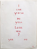 Louise Bourgeois. I Love You. Do You. Love Me? Yes No. 1987