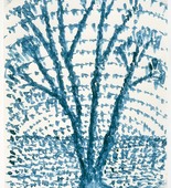 Louise Bourgeois. Untitled (Blue Tree V), in Les Arbres (1), from the editioned series of portfolios, Les Arbres (1-6). 2004