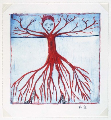 Louise Bourgeois. Untitled (Wide Tree), in Les Arbres (1), from the editioned series of portfolios, Les Arbres (1-6). 2004
