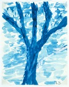 Louise Bourgeois. Untitled (Blue Tree IV), in Les Arbres (1), from the editioned series of portfolios, Les Arbres (1-6). 2004