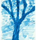 Louise Bourgeois. Untitled (Blue Tree IV), in Les Arbres (1), from the editioned series of portfolios, Les Arbres (1-6). 2004