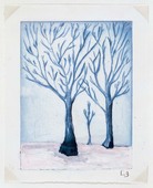 Louise Bourgeois. Untitled (Three Trees), in Les Arbres (2), from the editioned series of portfolios, Les Arbres (1-6). 2004