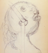 Louise Bourgeois. Untitled, no. 30 of 34, from the sketchbook, Album à Dessin. sketchbook date: 1950s-1980s