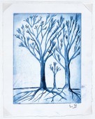 Louise Bourgeois. Untitled (Three Trees), in Les Arbres (3), from the editioned series of portfolios, Les Arbres (1-6). 2004