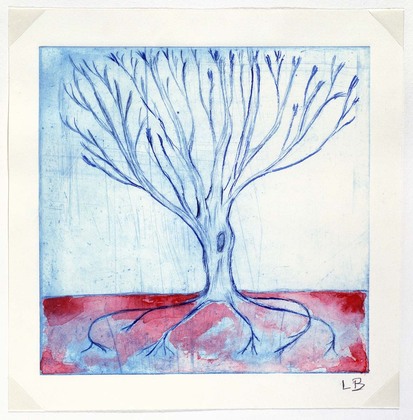 Louise Bourgeois. Untitled (Wide Tree), in Les Arbres (3), from the editioned series of portfolios, Les Arbres (1-6). 2004