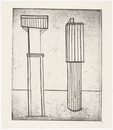 Louise Bourgeois. Plate 2 of 11, from the illustrated book, He Disappeared into Complete Silence, second edition. 1995