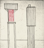 Louise Bourgeois. Plate 2 of 11, from the illustrated book, He Disappeared into Complete Silence, second edition. 1995